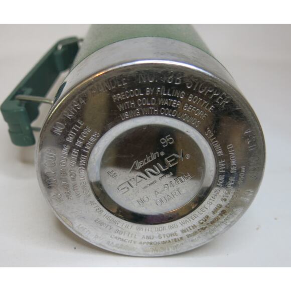 Aladdin STANLEY THERMOS Green Handle A-944DH Quart Stainless Steel Water Bottle - Picture 13 of 13